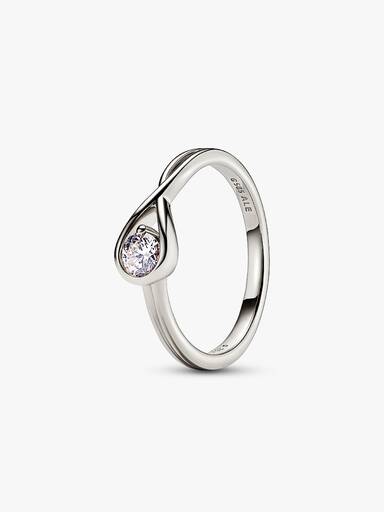Pandora Infinite 14k White Gold Lab-grown Diamond Ring