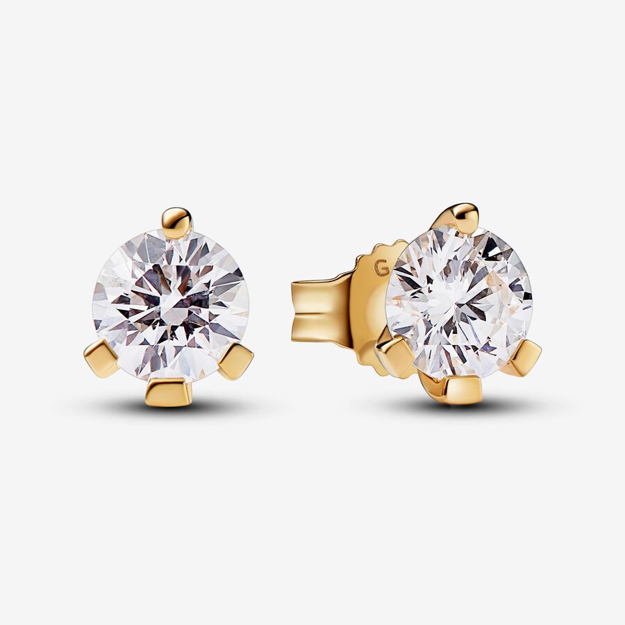 Pandora Nova 14k Gold Lab-grown Diamond Earrings image number 0