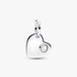 June Heart White Stone Dangle Charm June Heart White Stone Dangle Charm