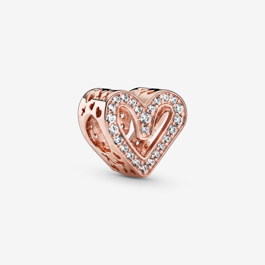 Sparkling Freehand Heart Charm image number 0