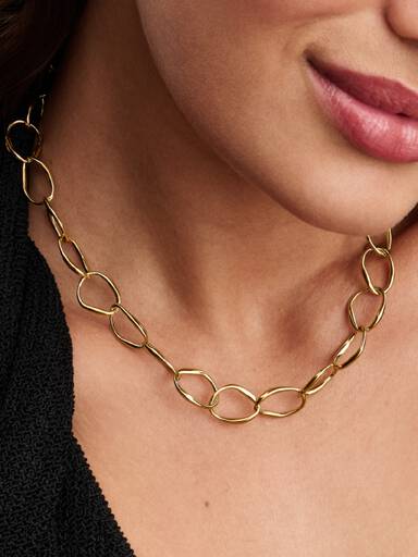 Organically Shaped Link Necklace