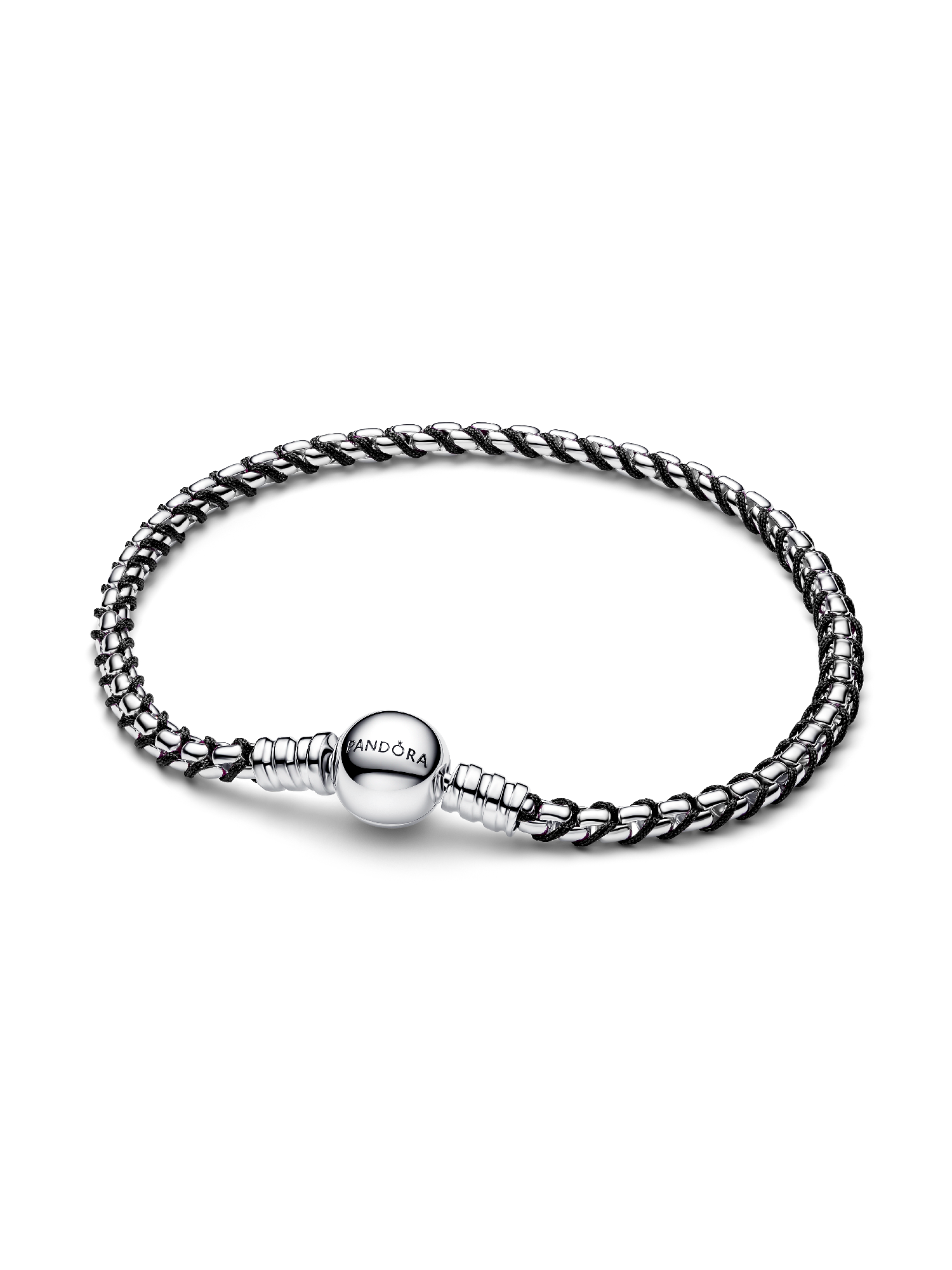 Black Cord Box Chain Bracelet