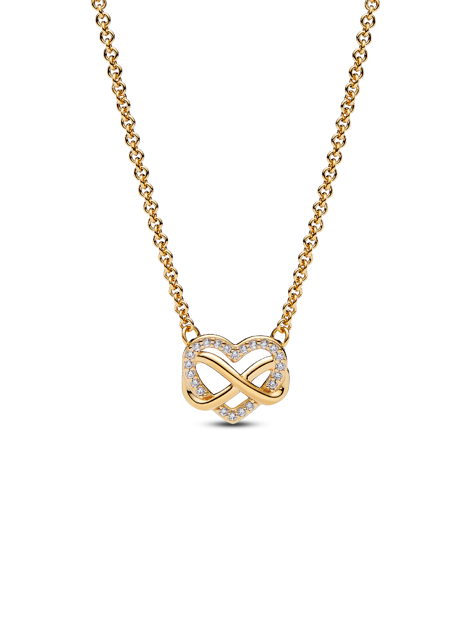 Sparkling Infinity Heart Collier Necklace