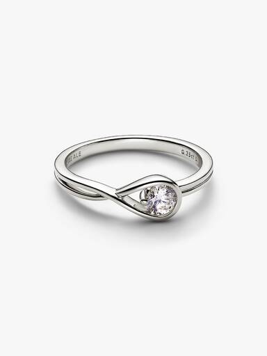 Pandora Infinite 14k White Gold Lab-grown Diamond Ring