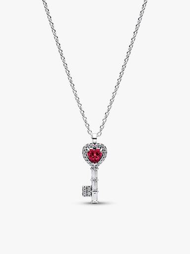 Elevated Heart Key Necklace and Earrings Gift Set