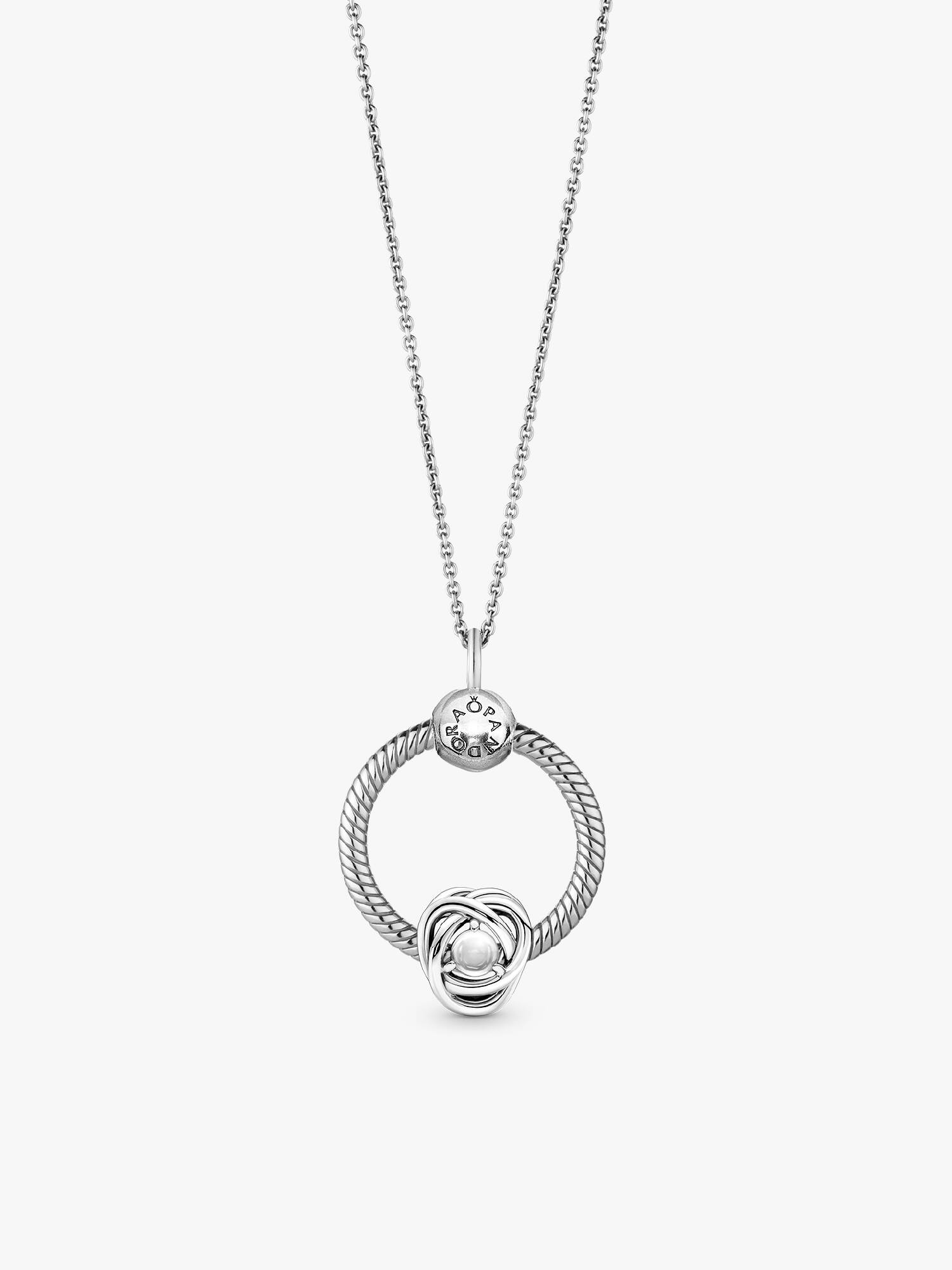 April Birthstone Eternity Circle O Pendant Set