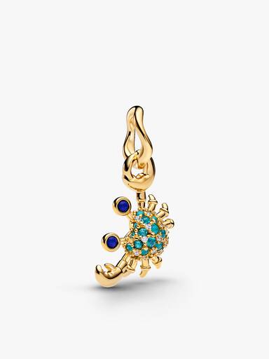 Gold Crab Charm & Bracelet Set