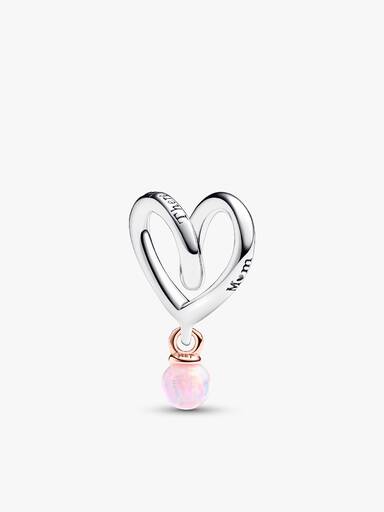 Pink Family Heart Charm Gift Set
