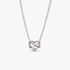 Sparkling Pink Infinity Heart Collier Necklace Sparkling Pink Infinity Heart Collier Necklace
