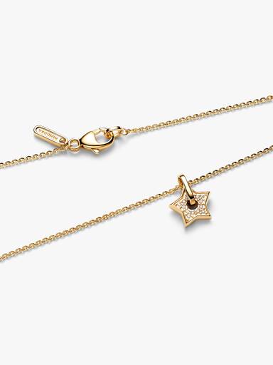 Pandora Talisman 14k Gold Lab-grown Diamond Pavé Star Pendant Necklace