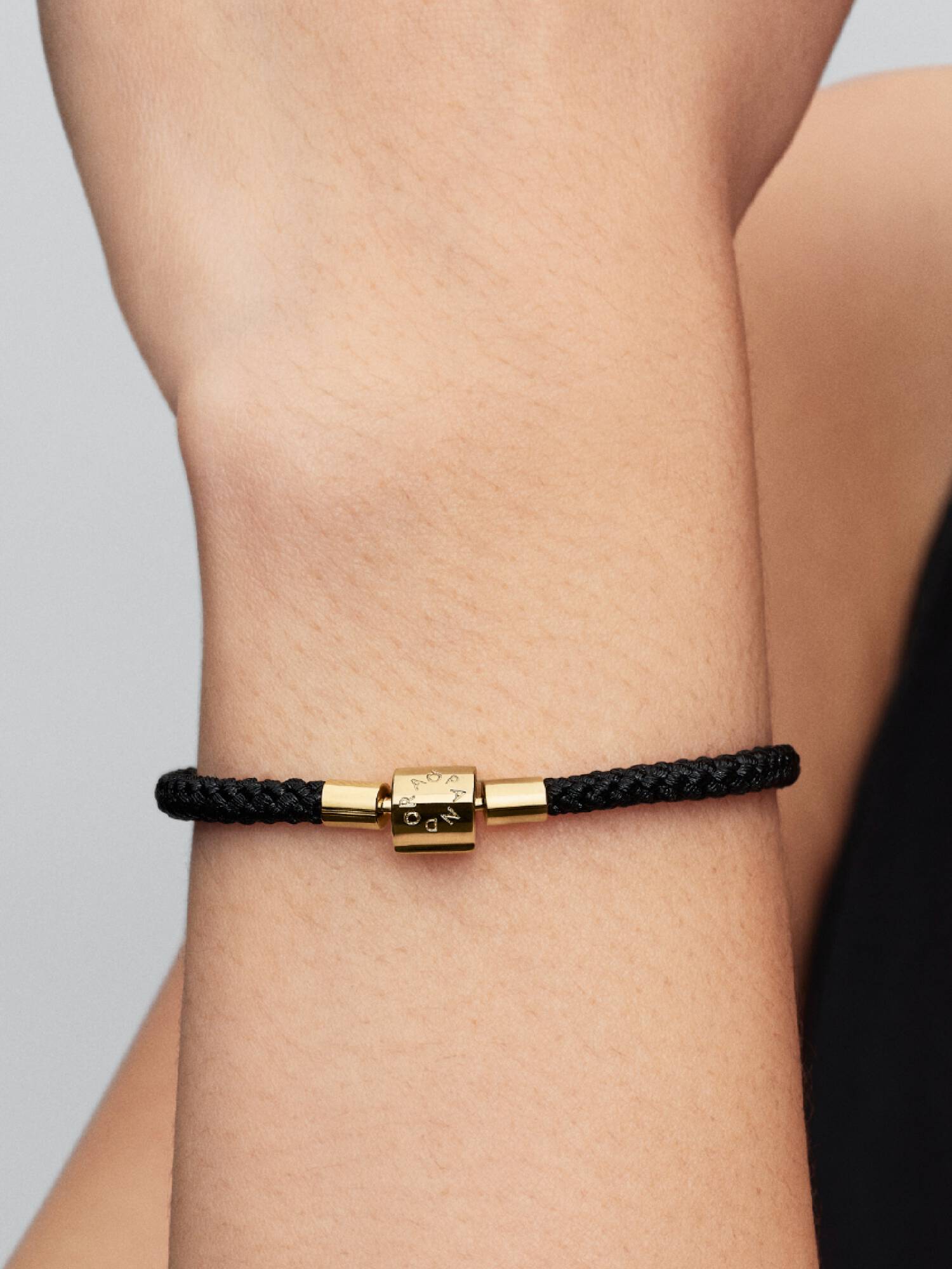 Shimmering Black Cord Bracelet
