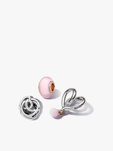 Pink Family Heart Charm Gift Set
