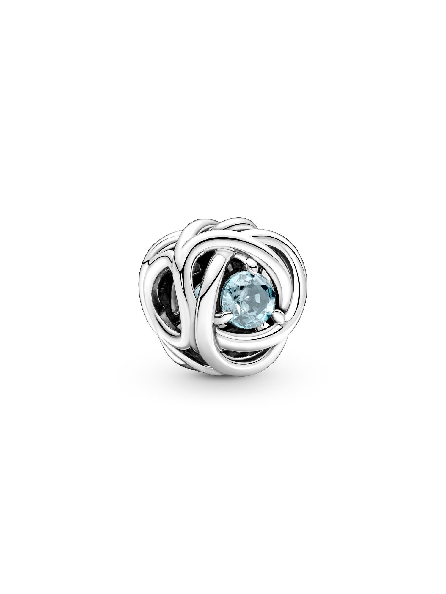 March Birthstone Eternity Circle Charm