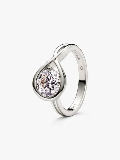 Pandora Infinite 14k White Gold Lab-grown Diamond Ring
