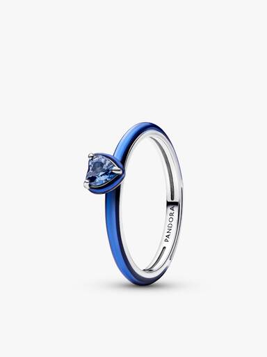 Colourful Chakra Heart Ring Set