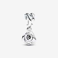 Rose in Bloom Dangle Charm | Pandora UK