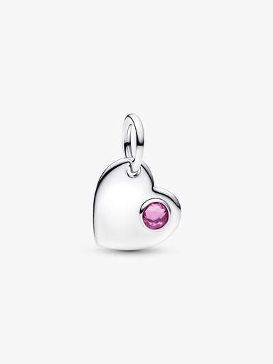 October Heart Dangle Charm