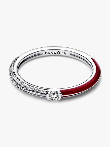 Pavé & Red Dual Ring
