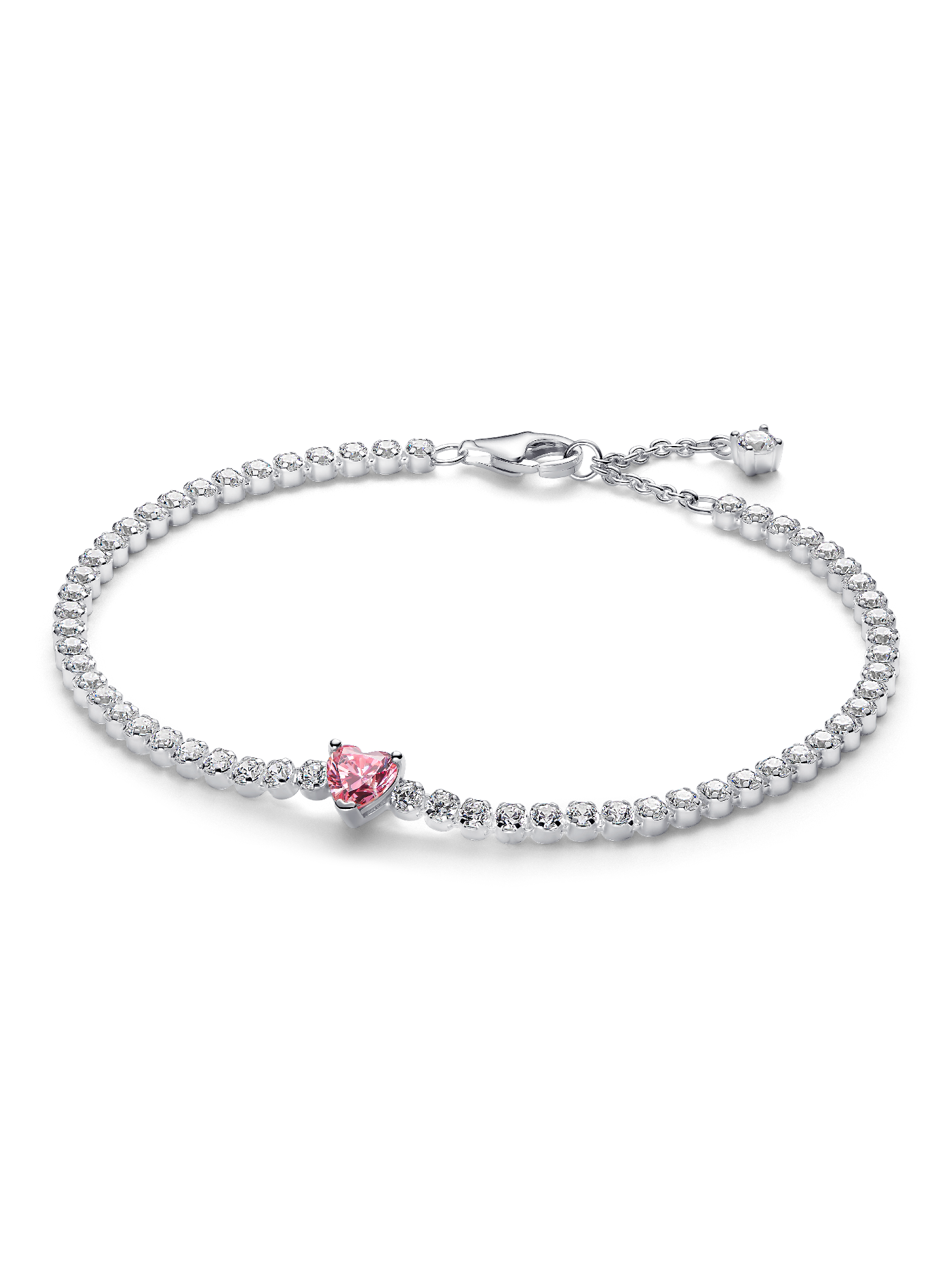 アクセサリー Pandora Sparkling Heart Tennis Bracelet Pink Sparkling Heart Tennis Bracelet | Sterling silver | Pandora UK