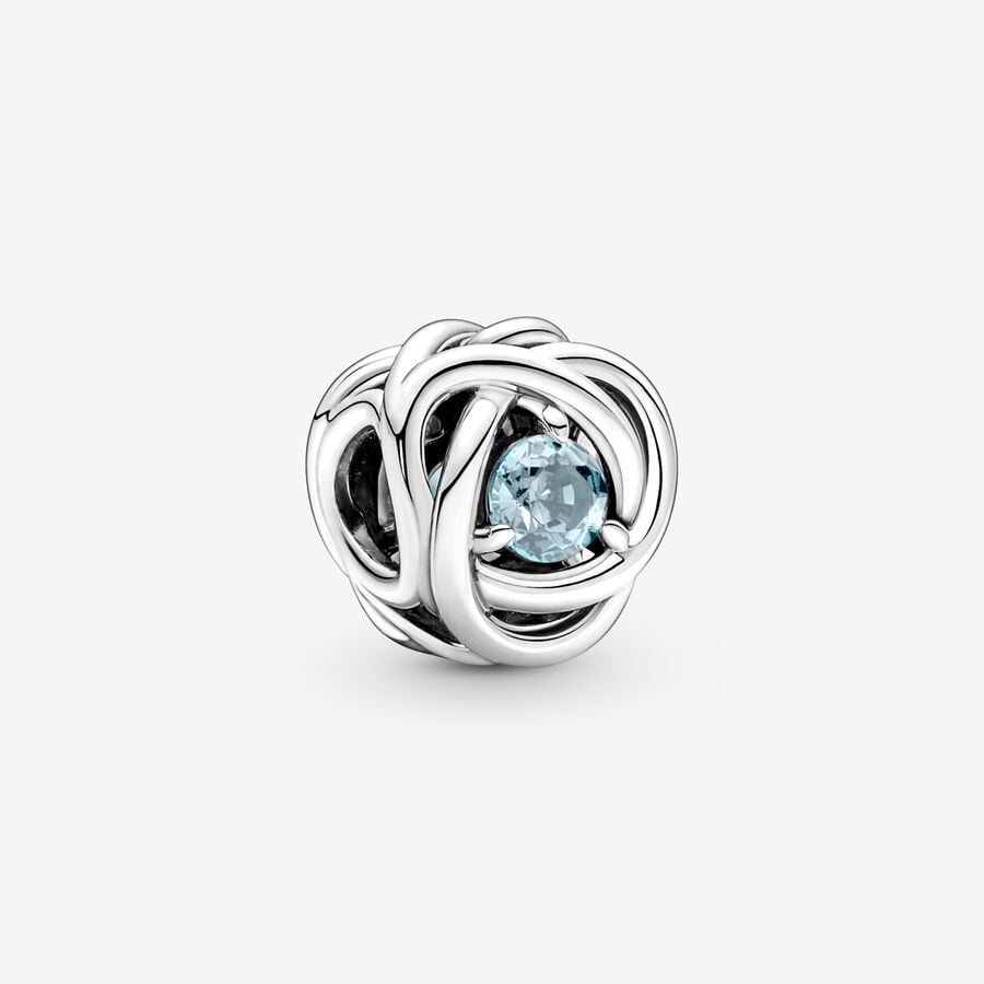 March Birthstone Eternity Circle Charm image number 0