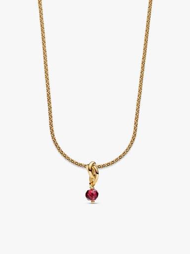 14k Gold Plated January Birthstone Necklace Set