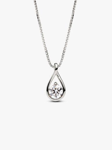 Pandora Infinite 14k White Gold Lab-grown Diamond Pendant Necklace