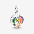 Pandora ME Rainbow Heart of Freedom Medallion