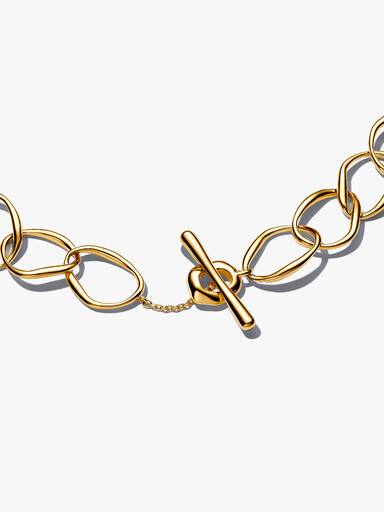 Organically Shaped Link Necklace