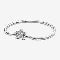 Pandora Moments Asymmetric Star Clasp Snake Chain Bracelet | Pandora UK