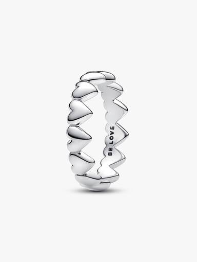 Row of Hearts Ring
