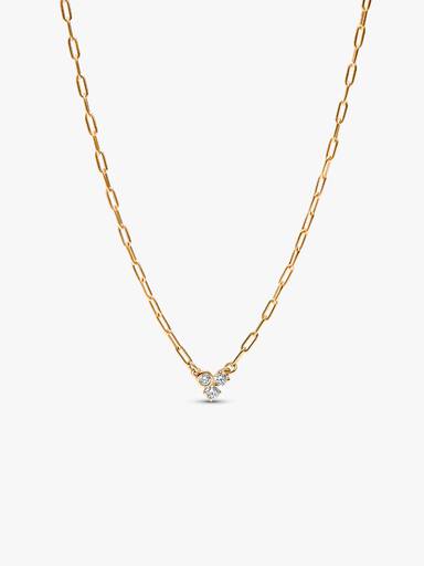 Pandora Era Lab-Grown Diamond Cluster Paperclip Chain Necklace