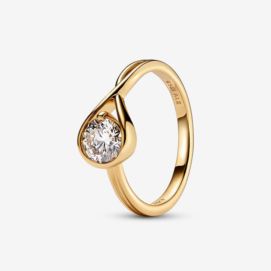 Pandora Infinite 14k Gold Lab-grown Diamond Ring image number 0