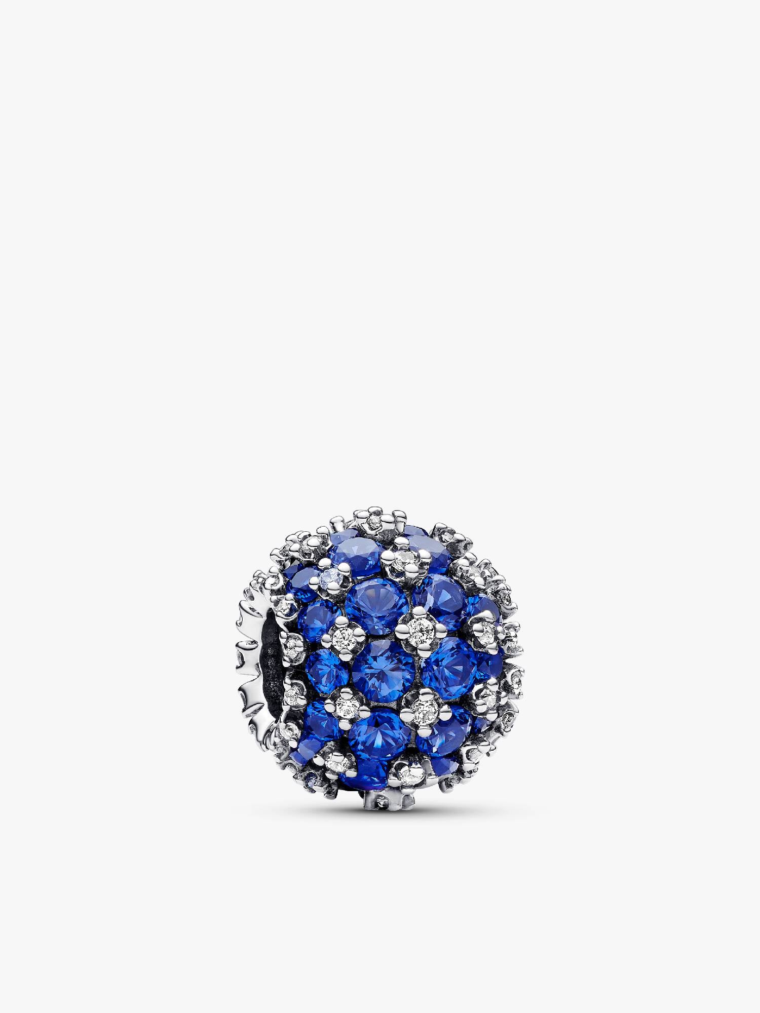 Sparkling Pavé Round Blue Charm