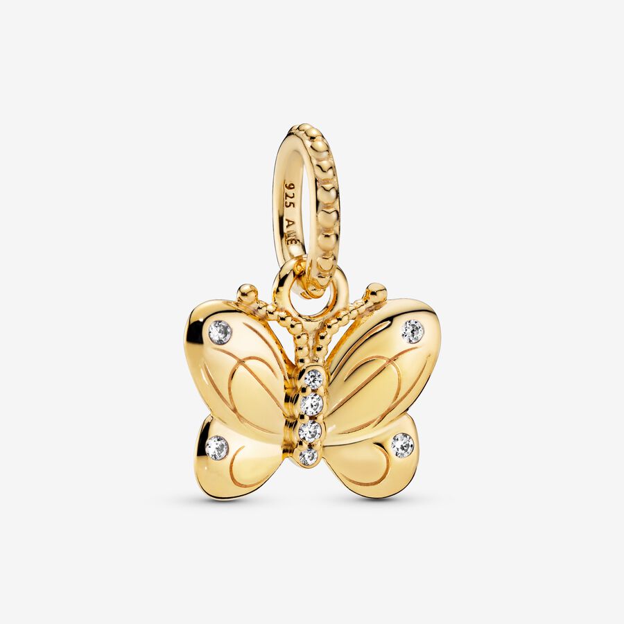 Butterfly Pandora Shine pendant with clear cubic zirconia image number 0