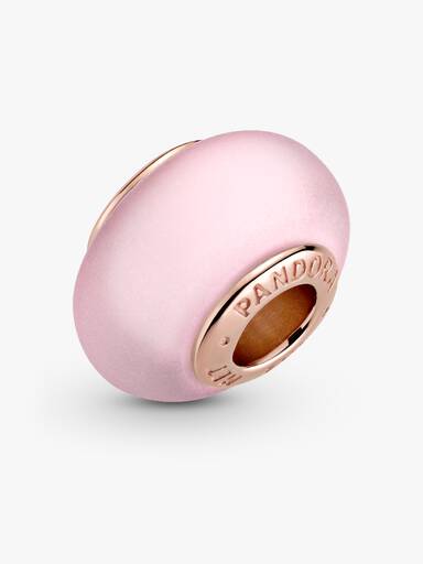 Matte Pink Murano Glass Charm