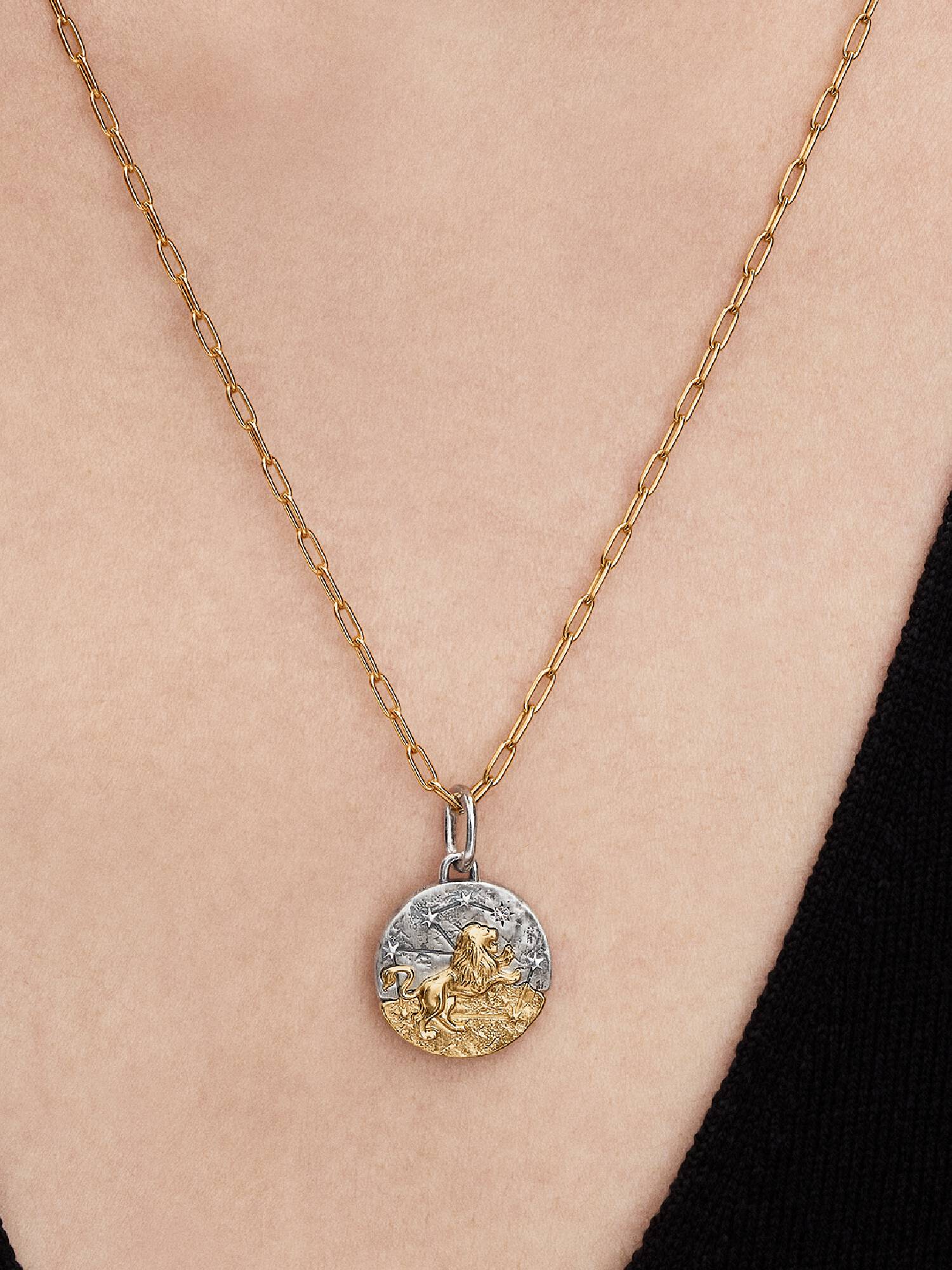 Leo Zodiac Medallion Charm