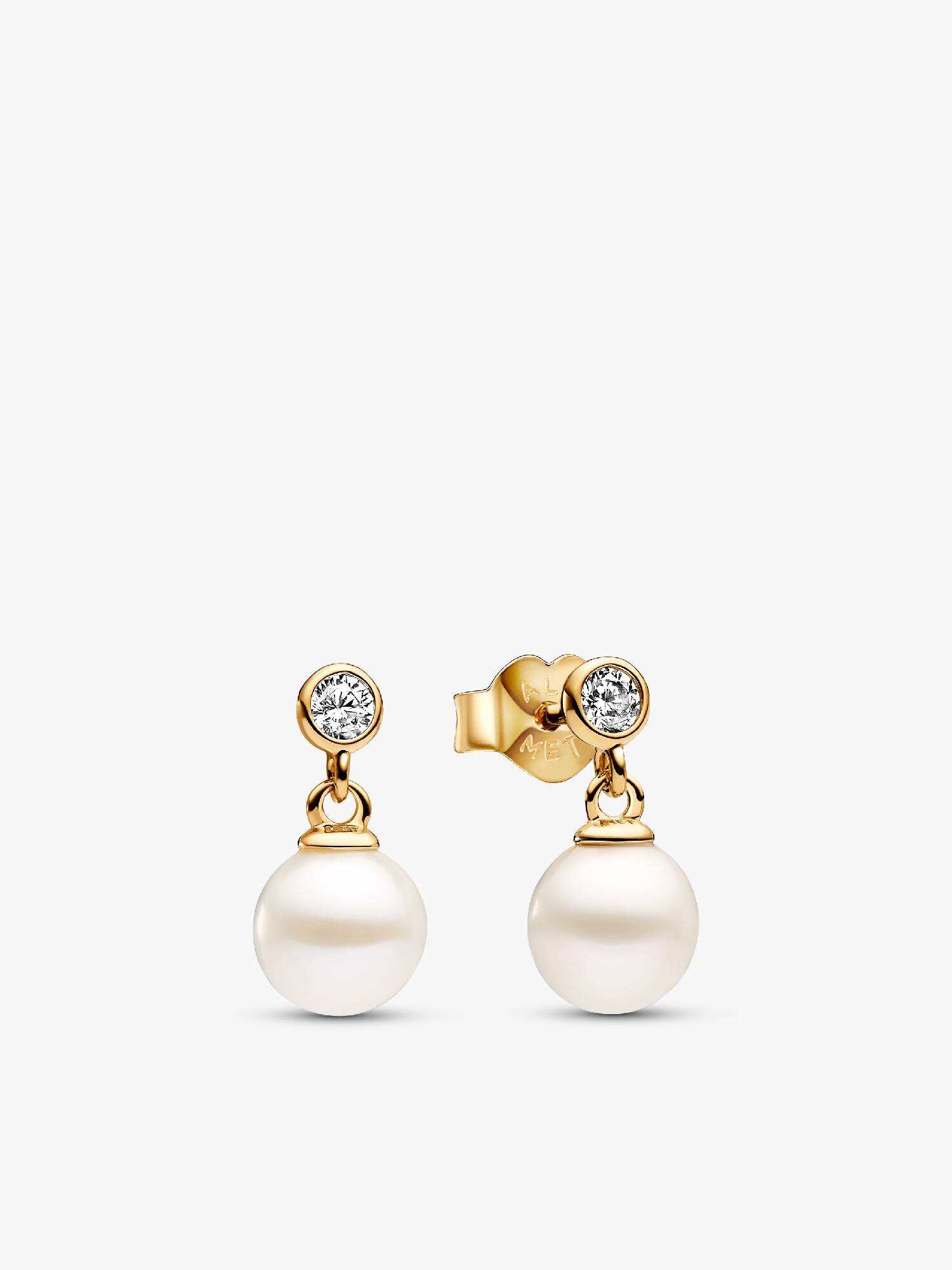 Treated Freshwater Cultured Pearl & Stone Drop Earrings