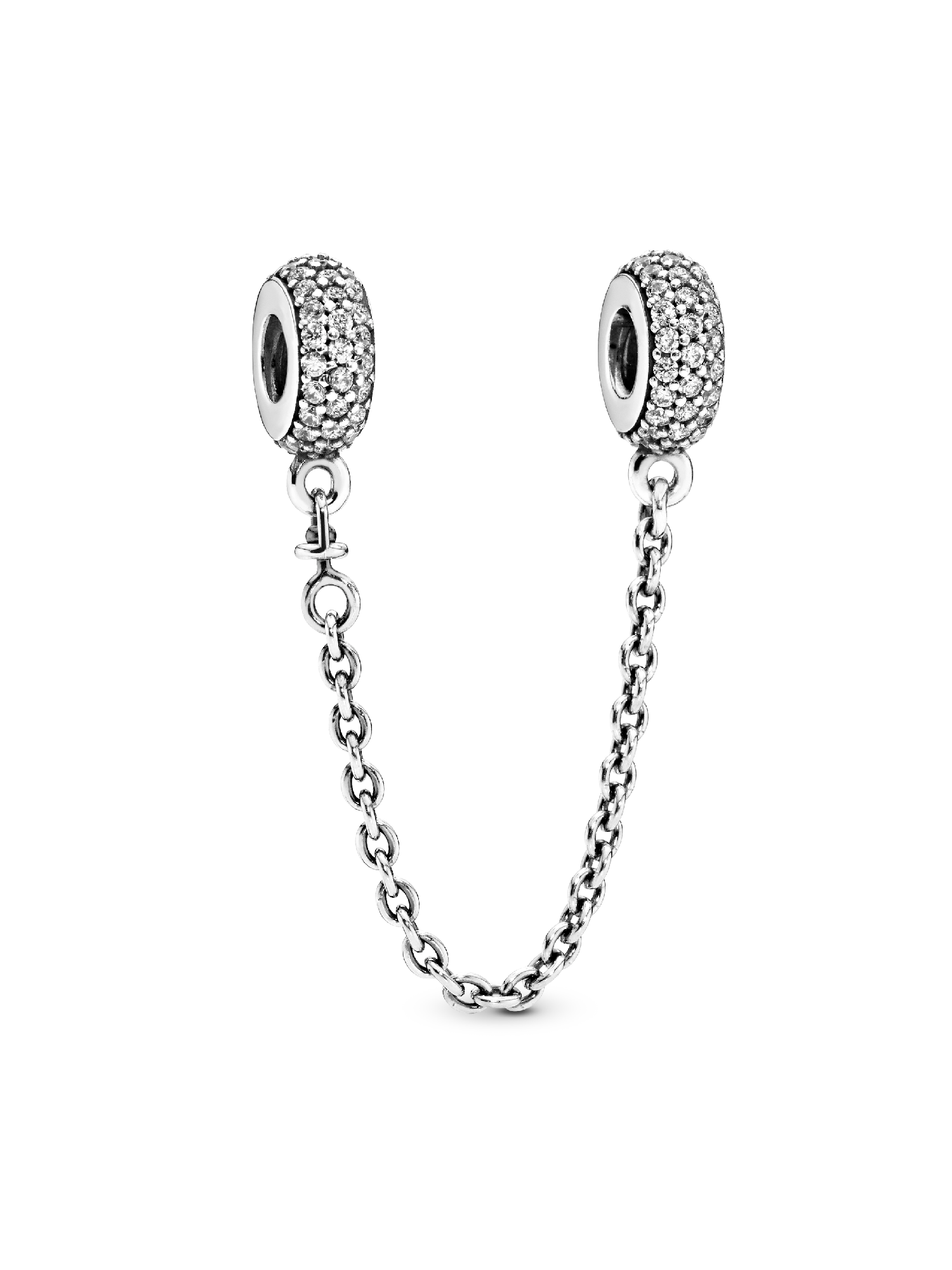 Sparkling Pavé Safety Chain Charm