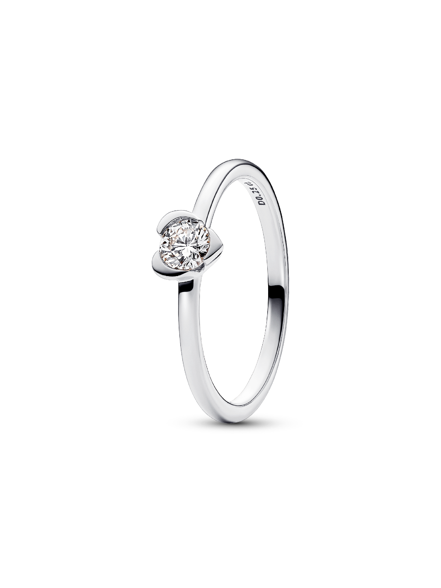 Pandora Talisman Sterling Silver Lab-grown Diamond Heart Ring
