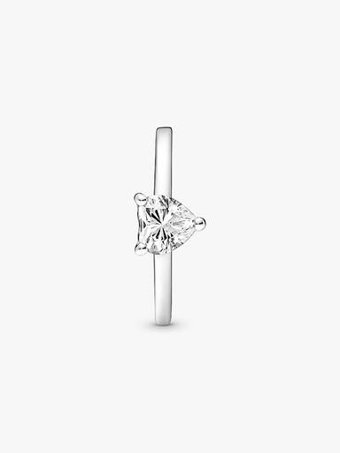 Sparkling Heart Solitaire Ring