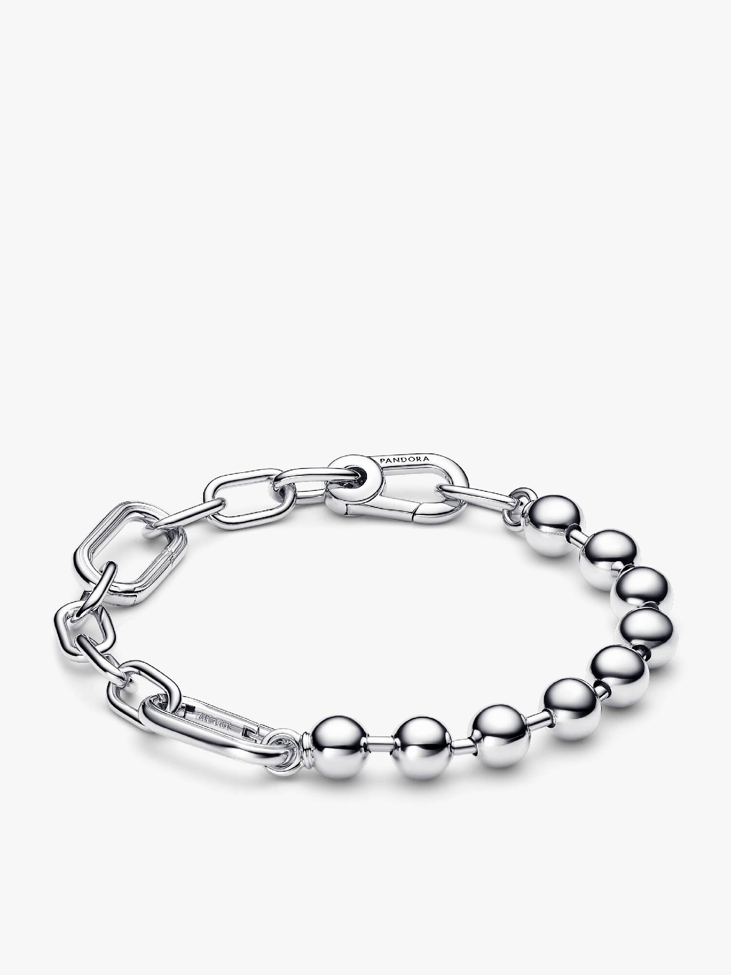 Metal Bead & Link Chain Bracelet