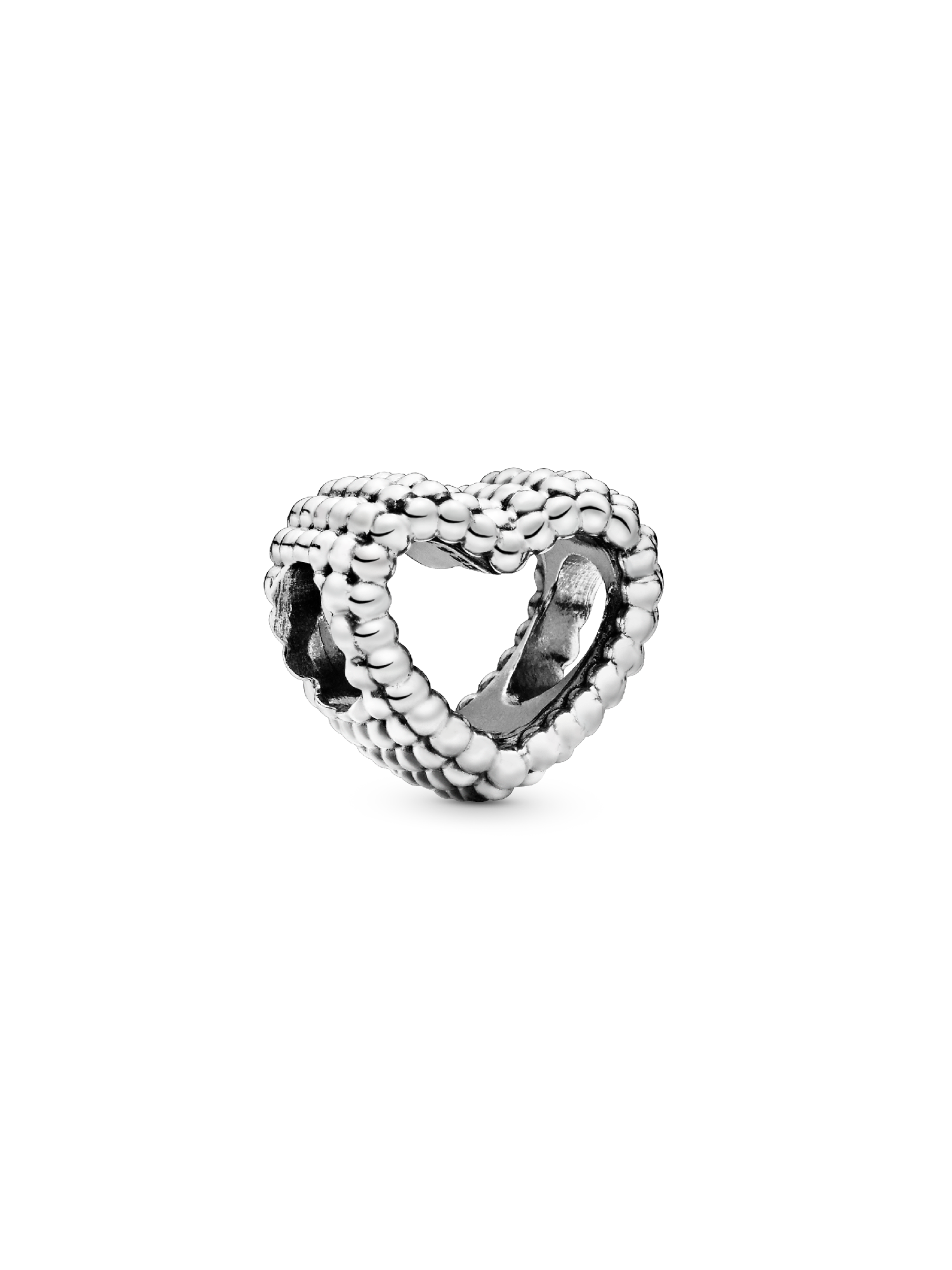 Beaded Open Heart Charm