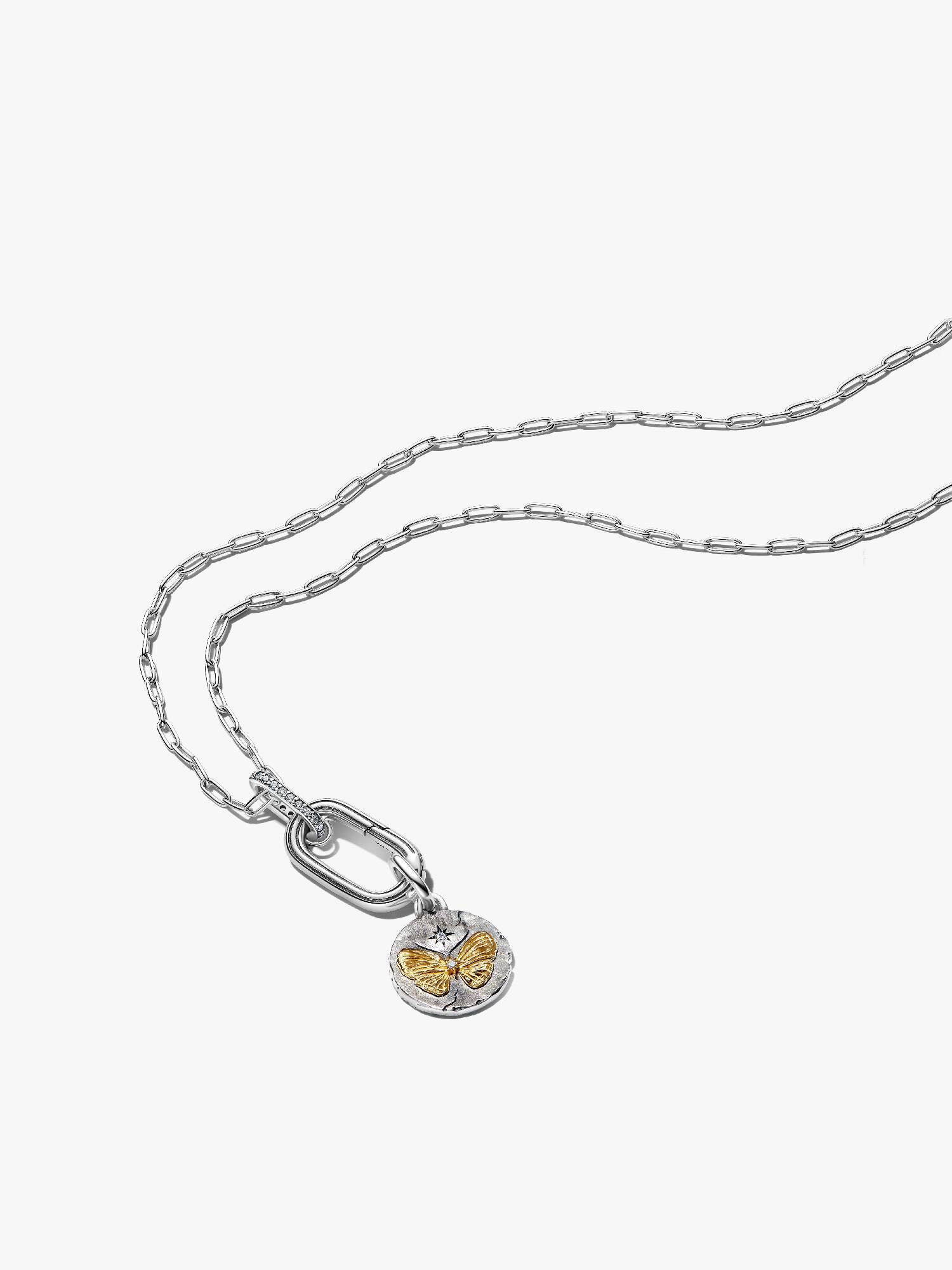 Butterfly Medallion Pendant Necklace