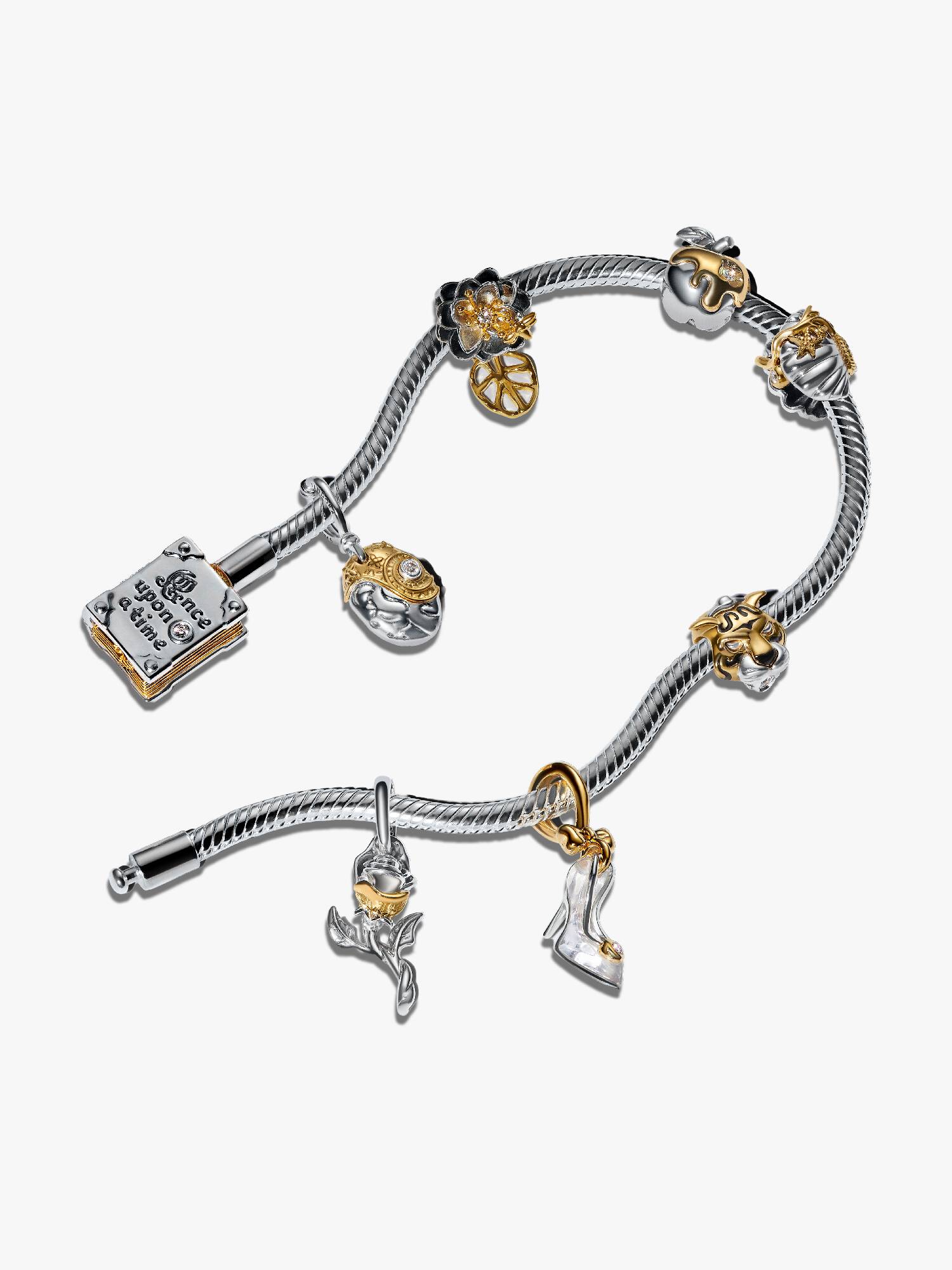 Limited Edition Disney Princess Storybook Bracelet and Lab-grown Diamond Charms Gift Set