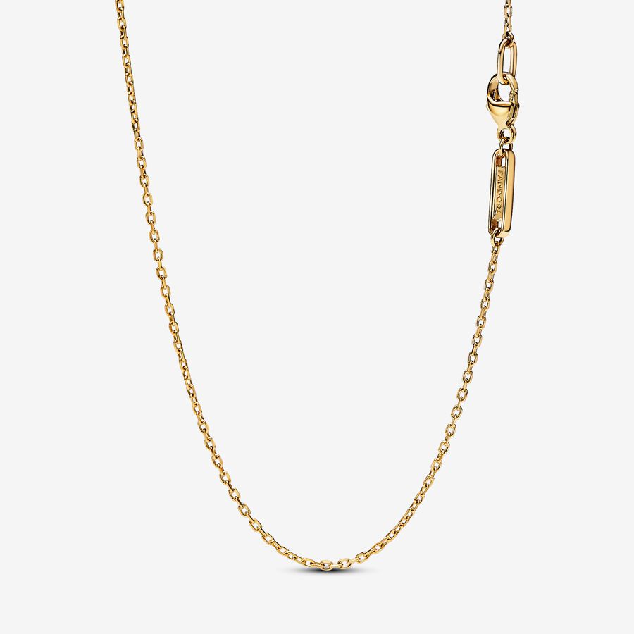 Pandora Talisman 14k Gold Cable Chain Necklace image number 0