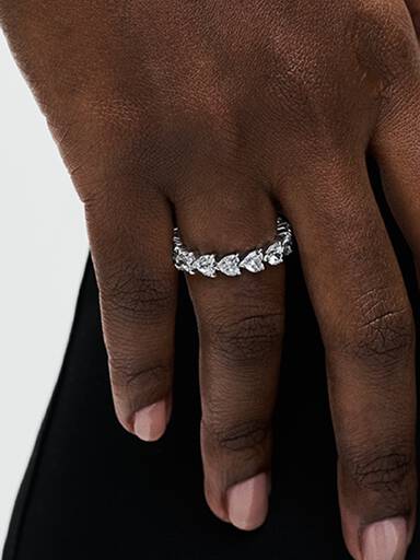 Row of Hearts Eternity Ring