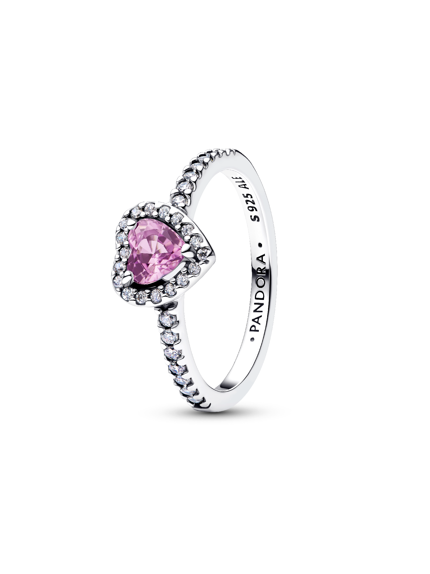 Elevated Light Purple Heart Ring