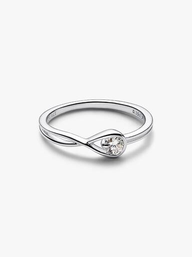 Pandora Infinite Sterling Silver Lab-grown Diamond Ring