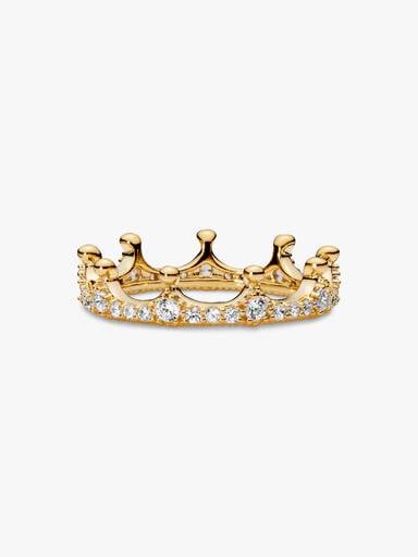 Clear Sparkling Crown Ring