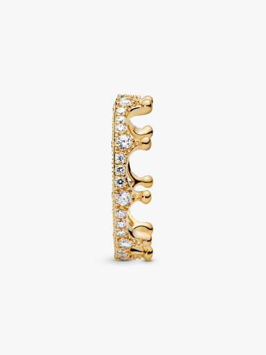 Clear Sparkling Crown Ring
